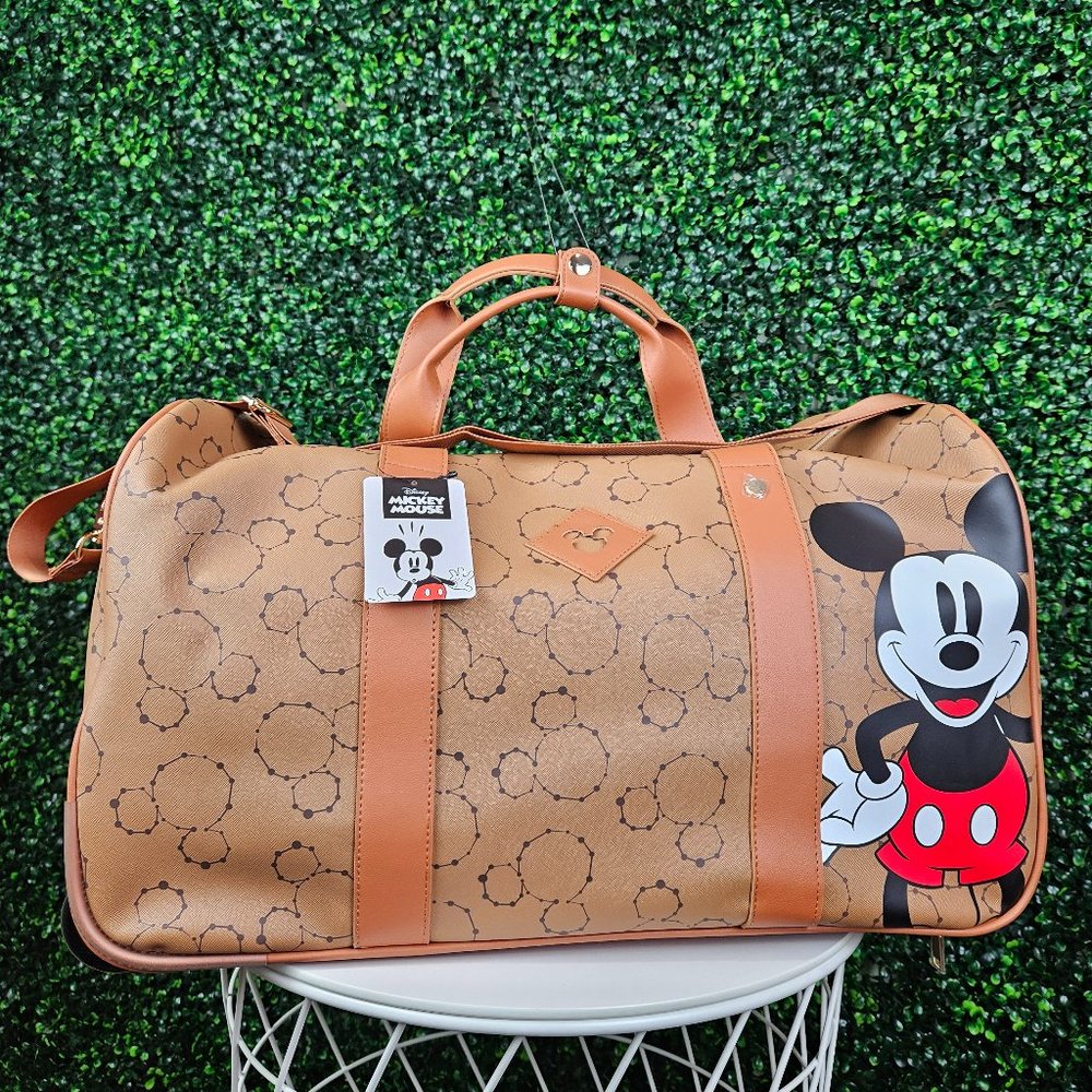 Disney Mickey Mouse 20” Rolling Duffel Travel Overnight Weekender Luggage Bag